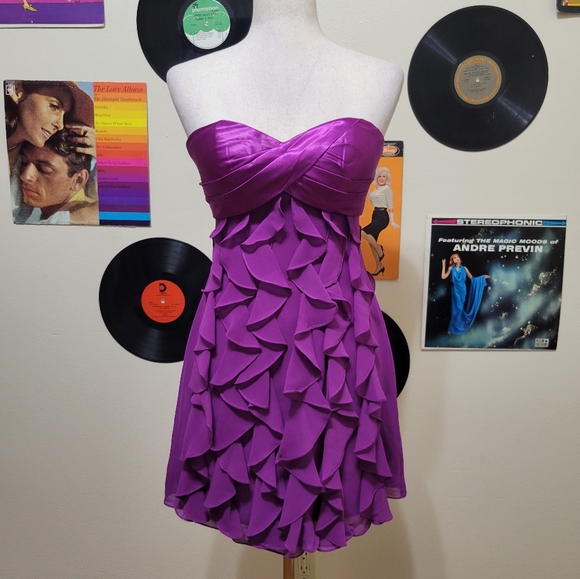Faviana | Violet Ruffle Mini Dress - Picture 2 of 8